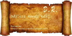 Dóczi Renátó névjegykártya