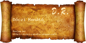 Dóczi Renátó névjegykártya