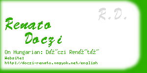 renato doczi business card